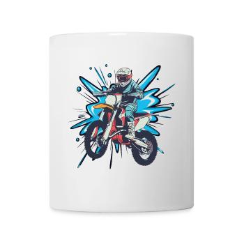 Dirtbike Motocross Biker - Tasse - Weiß - Vorne