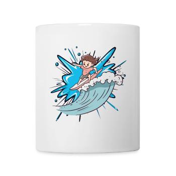 Surfer Surfergirl - Tasse - Weiß - Vorne