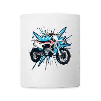 Dirt Bike Moto Bike - Mug blanc - blanc - Devant