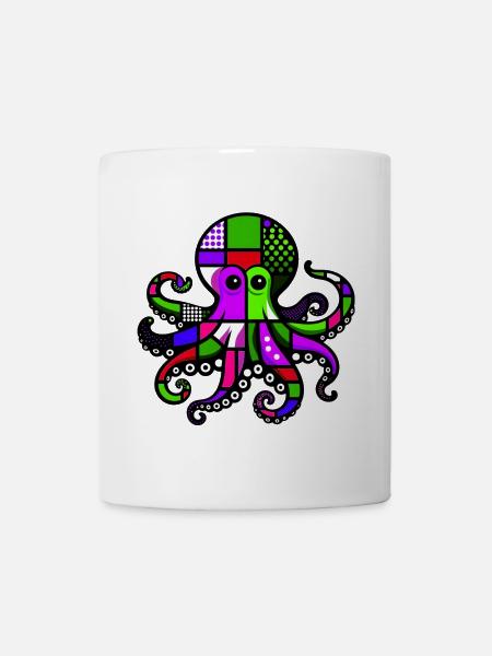 Krake - Tasse - Weiß