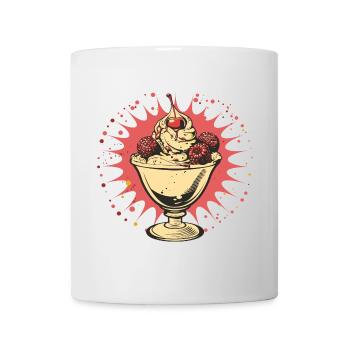 Grafik Eisbecher - Tasse - Weiß - Vorne