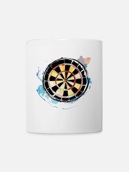 Dartscheibe Skizze - Tasse - Weiß