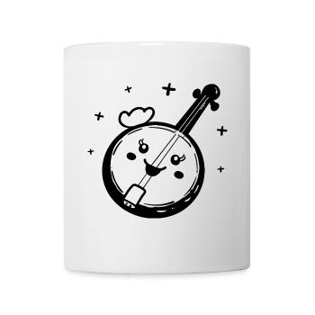 Cartoon Banjo - Mug - white - Front