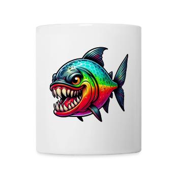 Piranha - Tasse - Weiß - Vorne