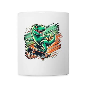 Dino Skater: Extreme T-Rex - Mug - white - Front