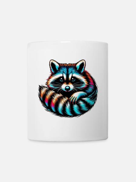 Waschbär - Tasse - Weiß