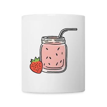 Erdbeersmoothie - Tasse - Weiß - Vorne
