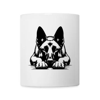 Hollandse Herder Head with Paws - Mug - white - Front