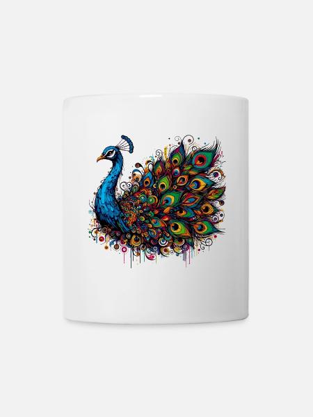 Paon - Mug blanc - blanc