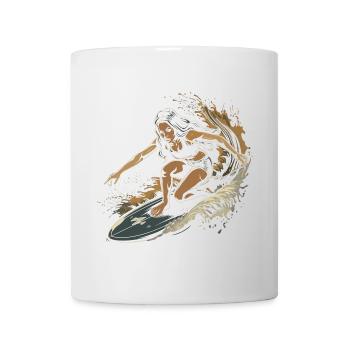 Surferin Grafik - Tasse - Weiß - Vorne