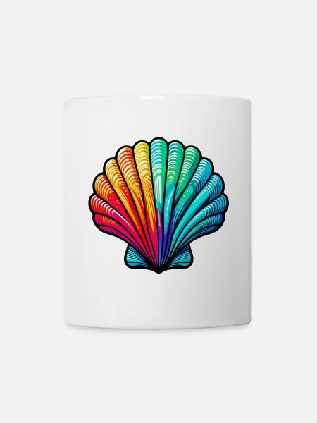 Muschel - Tasse - Weiß
