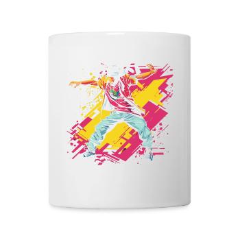 Breakdancer Graffiti - Tasse - Weiß - Vorne