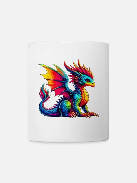 Drache - Tasse - Weiß