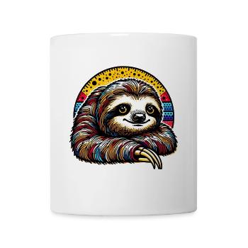 Faultier - Tasse - Weiß - Vorne