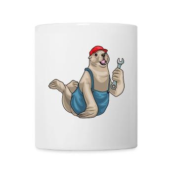 Seal Mechanic Wrench Workshop - Mug - white - Front
