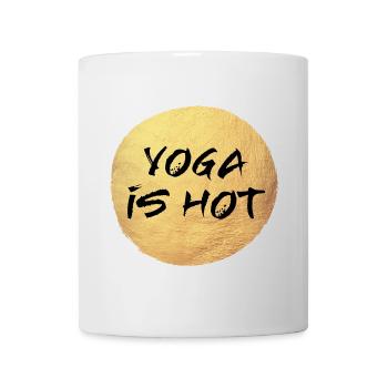 Cercle de Yoga Fan chaud Méditation Or Citation de luxe - Mug blanc - blanc - Devant