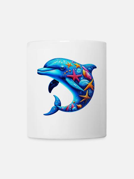 Delfin - Tasse - Weiß