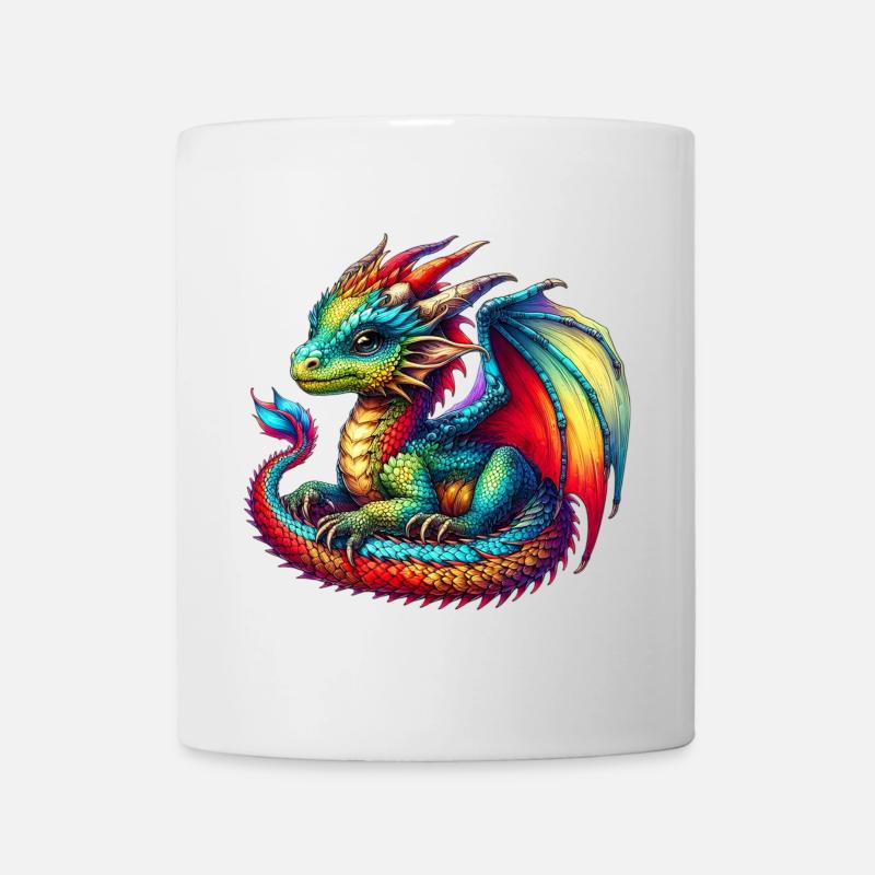 Drache - Tasse - Weiß