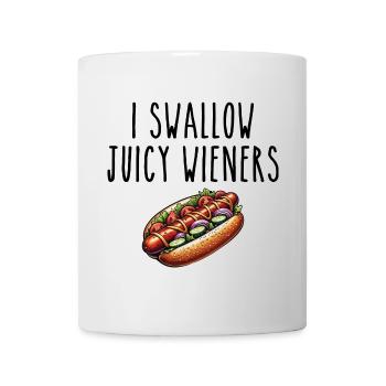 I Swallow Juicy Wieners | Joke, Sarcastic, Funny - Mug blanc - blanc - Devant