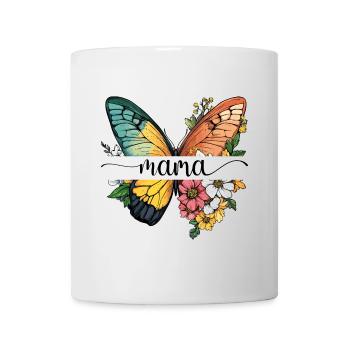 Maman papillon fleurs Meilleure maman Fête des mères - Mug blanc - blanc - Devant