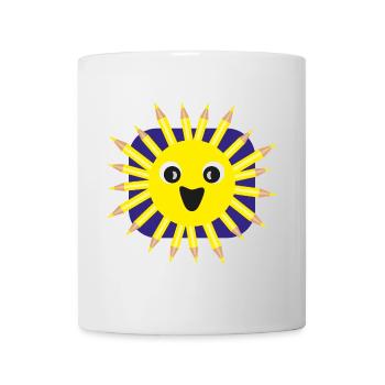Kindergeburtstags Sonne mit Stiften. - Tasse - Weiß - Vorne