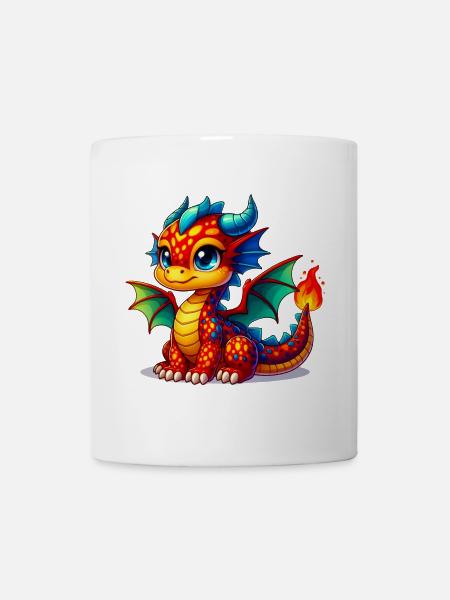 Drache - Tasse - Weiß