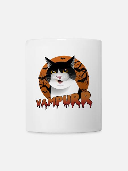Vampurr: Die schnurrfektive Halloween-Katze mit Biss - Tasse - Weiß