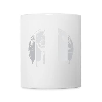 Mond Astronaut Weltall Rakete Graffiti retro Logo - Tasse - Weiß - Vorne