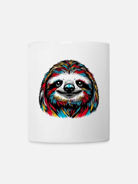 Faultier - Tasse - Weiß