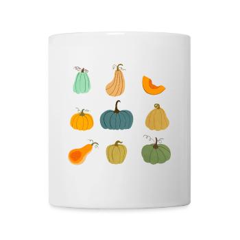 Collection de citrouilles d’automne colorées - Mug blanc - blanc - Devant