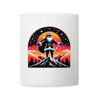 Le Père Noël à la montagne - Mug blanc - blanc - Devant
