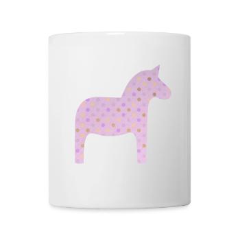 Dala Horse Pink Dots Scandinavian Sweden Decoration - Mug - white - Front