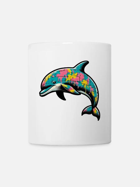 Delfin - Tasse - Weiß