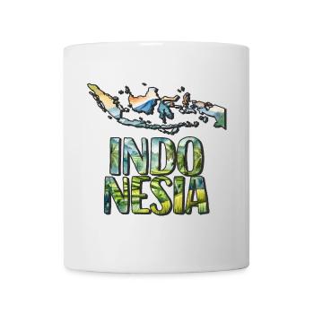 Watercolor Map Indonesia - Mug - white - Front