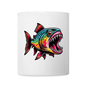 Piranha - Tasse - Weiß - Vorne