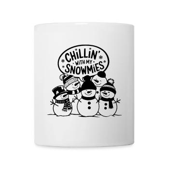 Chillin’ with My Snowmies Funny snowmen. - Mug - white - Front