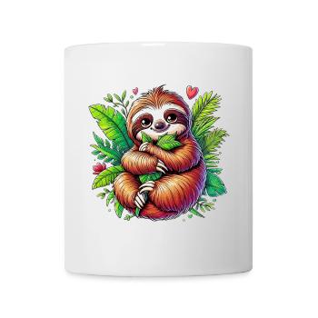 Faultier - Tasse - Weiß - Vorne
