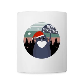 Katze Weihnachten Geschenkidee - Tasse - Weiß - Vorne