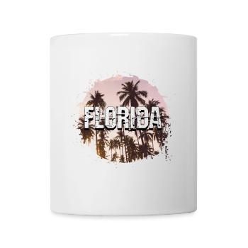Florida USA Miami Amerika Sommer Palmen Strand - Tasse - Weiß - Vorne