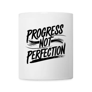 Progress Not Perfection Tee - Mug - white - Front