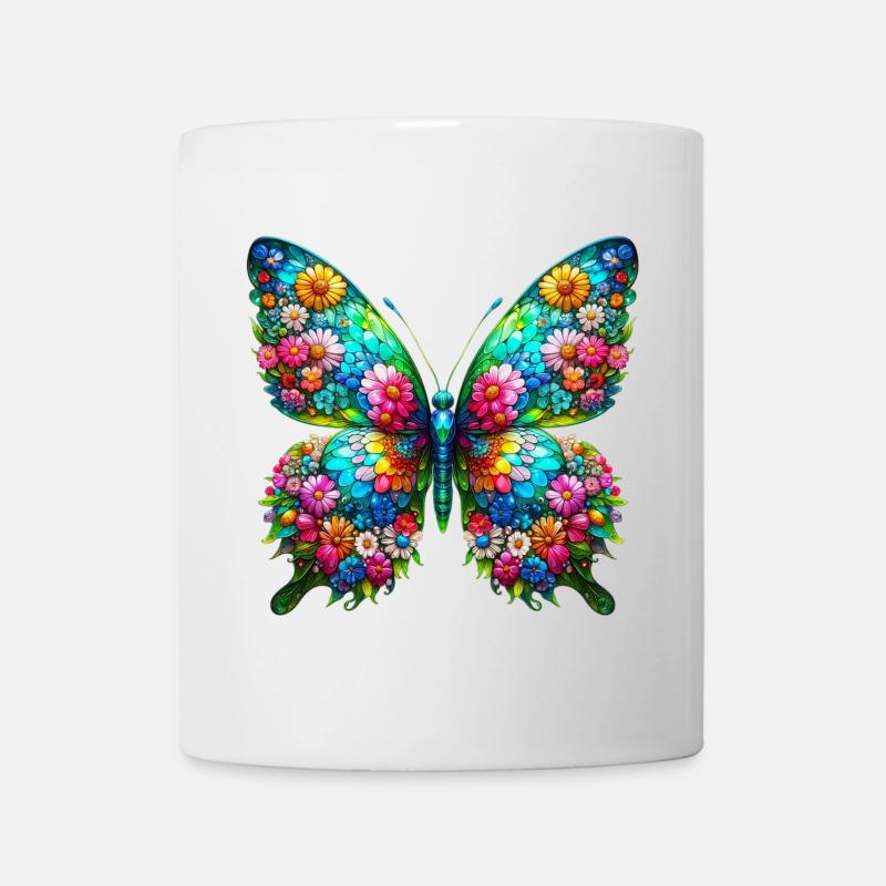 Schmetterling - Tasse - Weiß