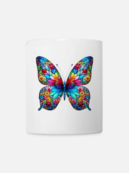 Papillon - Mug blanc - blanc