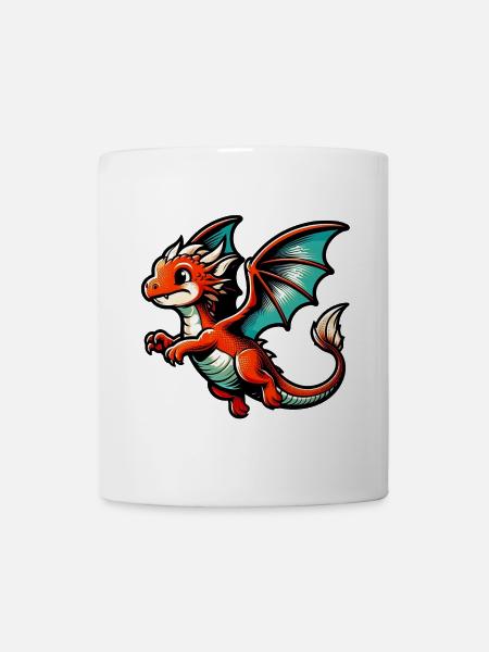 Drache - Tasse - Weiß