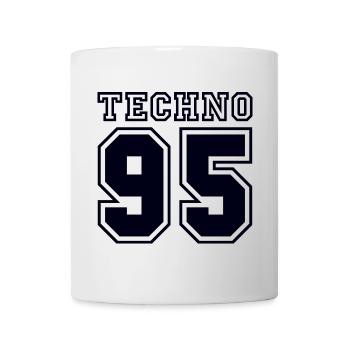 TECHNO 95 - Mug blanc - blanc - Devant