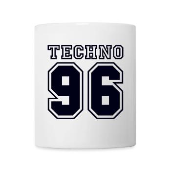 TECHNO 96 - Mug blanc - blanc - Devant