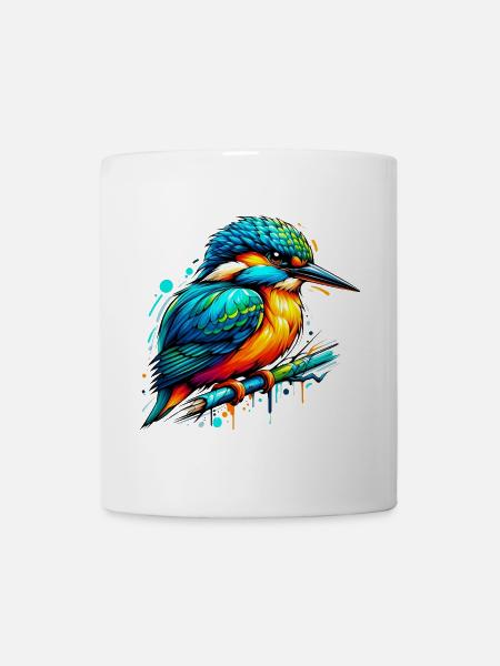 Eisvogel - Tasse - Weiß