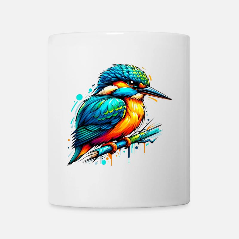 Eisvogel - Tasse - Weiß
