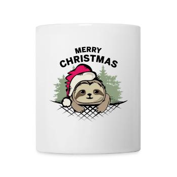 Merry Christmas Sloth Comic Cartoon Christmas - Mug - white - Front