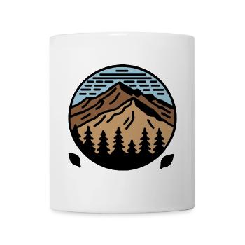 MOUNTAIN with blue sky - Mug - white - Front