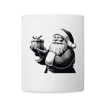 Handgezeichneter Weihnachtsmann Geschenk - Tasse - Weiß - Vorne